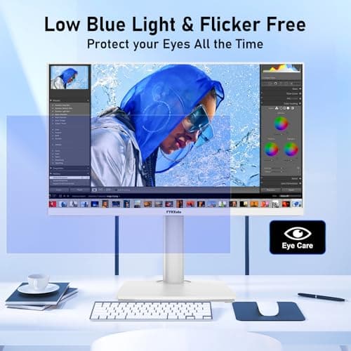 FYHXele 27 inch 4K Gaming Monitor, UHD 3840x2160 Fast IPS Panel Computer PC Monitor, 120Hz, 100% sRGB, FreeSync & G-Sync, HDR 400 Support, HDMI 2.1 & DP 1.4, VESA Mountable-White 7