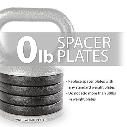 Apex Adjustable Heavy-Duty Kettlebell Weight for Strength Training and Weightlifting, Ideal Home Gym Equipment, Cast Iron, Grey APKB-5009 7