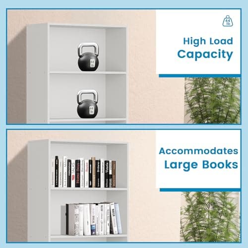 GRUSIGN 71" Tall 6-Tier Bookshelf, Large Open Display Bookcase with Ample Storage, Floor Standing Book Shelf for Living Room, Home Office, Bed Room, White 5