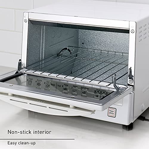 Panasonic FlashXpress Toaster Oven Countertop, 4-Slice Compact Size with Double Infrared Heating, 6 Auto Cook Options and Precise Temperature Control, 1300W - NB-G110P-W (White) 7