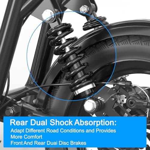 Electric Scooter with Seat for Adult, 36V/48V Electric Scooter with 500W/750W Peak Power Motor, 20 Mile Range, 17.4mph/18.75mph, Dual Brakes, 14" Tires, e Scooters with Seat 6