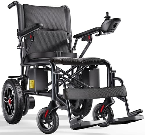 Serianie Electric Wheelchairs for Adults, Lightweight Electric Wheelchair, Foldable Travel Motorized Wheelchairs for Seniors, Folding Portable Mobility Scooter, Compact Fold Power Wheelchair