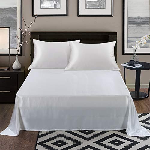 ALASKA BEAR Silk Pillowcase for Hair and Skin, 100% Mulberry Silk Pillow Cases Queen Size for Beauty and Cool Sleep, Scrunchy Gift Set, Natural White(1pc, Ivory) 5