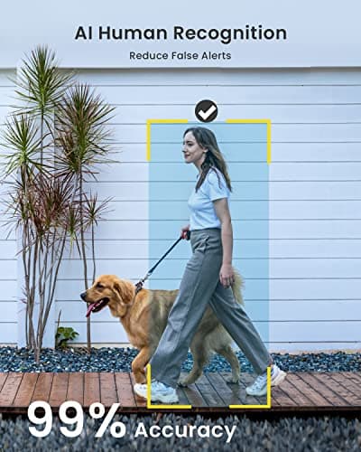 ieGeek Security Cameras Wireless Outdoor, 2K 3MP Battery Powered WiFi Security Camera with Spotlight & Siren Alarm, 2-Way Audio, Color Night Vision, AI Detection for Home Security, Works with Alexa 6