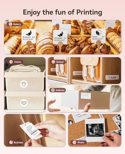 NIIMBOT B21 Label Maker Inkless Bluetooth Label Printer, 2 Inch Portable Thermal Label Machine for Small Business, Address, Logo, Clothing, Mailing, Candles, Jewelry, Sticker Printer for Gift, Red 6