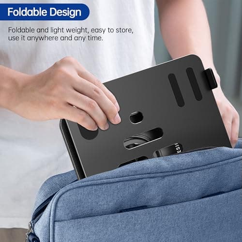 BESIGN LS11 Laptop Stand with 360° Rotating Base, Ergonomic Adjustable Notebook Holder, Riser Holder Computer Stand Compatible with Air, Pro, Dell, HP, Lenovo More 10-14" Laptops (Black) 9