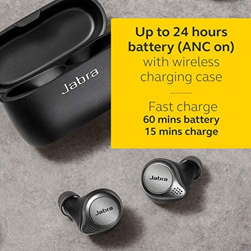 Jabra Elite 75t– True Wireless Earbuds with Charging Case, Titanium Black – Active Noise Cancelling Bluetooth Earbuds with a Comfortable, Secure Fit, Long Battery Life, Great Sound 5