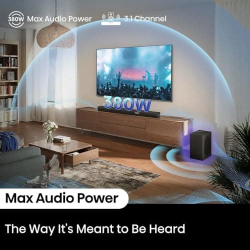 Hisense 3.1 Ch 380W Soundbar with Wireless Subwoofer, Dolby Atmos & DTS:X , 5-speaker array, HDMI eARC port, Bluetooth, Surround Sound - R632 (Renewed) 7