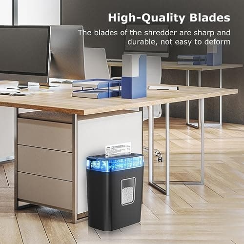Bonsaii 6 Sheet High Security Micro Cut Paper Shredder, Credit Cards/Mail/Staples/Clips Shredder for Home Use with 4.2 Gallon Bin (C261-D) 8