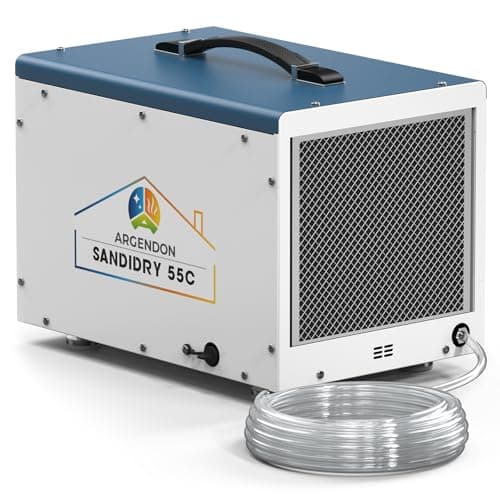 ARGENDON Commercial Dehumidifiers with Pump and Drain Hose for Crawlspace, Basement, 120 PPD Crawl Space Dehumidifier for Large Spaces, Job Site, Auto Defrost, 5-Year Limited Warranty