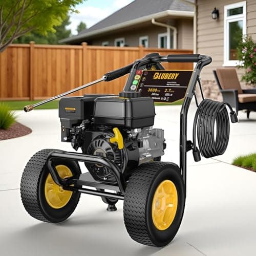 Heavy-Duty Gas Pressure Washer, 3600Psi at 2.7Gpm Power Washer,Portable, 30feet Pressure Hose,Industrial Style,Axial Cam Pump, for Siding, Driveway, House, Car, RV, Paint Preparation etc 8