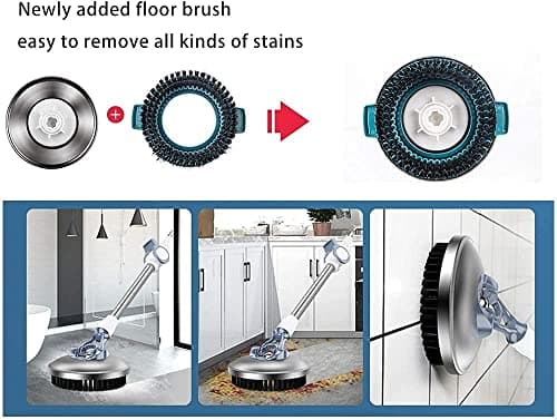 Michao Spin Mop Bucket Deluxe 360 Spinning Floor Cleaning System with 6 Microfiber Replacement Head Refills,62" Extended Handle,4X Wheel for Home Cleaning 8