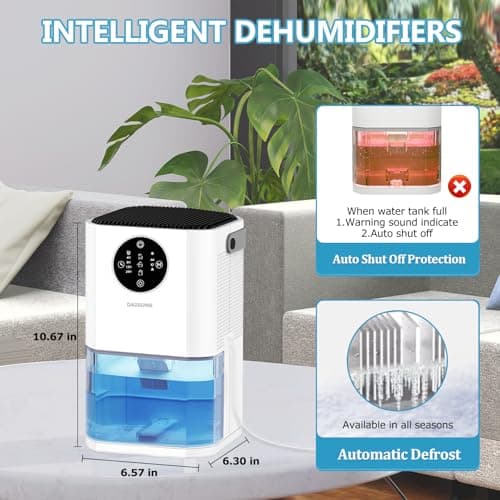 DAESUNG Dehumidifiers for Home 60 OZ, 2025 New Quiet Dehumidifier for Small Bedroom with Sleep Mode, Auto Shut Off, Timer, Portable Dehumidifier Small for Bathroom/Livingroom/RV/Closet/Camper 6