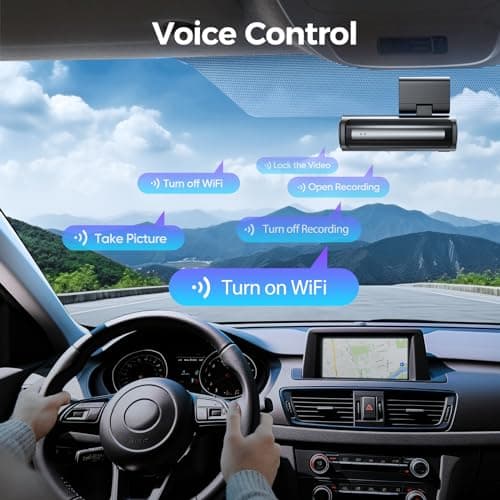 LD06 5G WiFi Dash Cam Front and Rear, 5K Dash Camera for Cars with 64GB SD Card, Night Vision Voice Control, G-Sensor Built-in GPS, 24H Parking Mode Loop Recording, Max Up Support 256GB 5