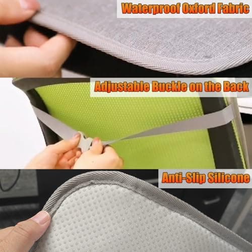 WOOLALA USB Heated Seat Cushion for Office Chair, Large Heating Area Heated Seat Cover Therapy Heating Pad for Back, Lumbar, Hip, Thigh with 3 Temperatures Levels, 17In * 35.5In 6