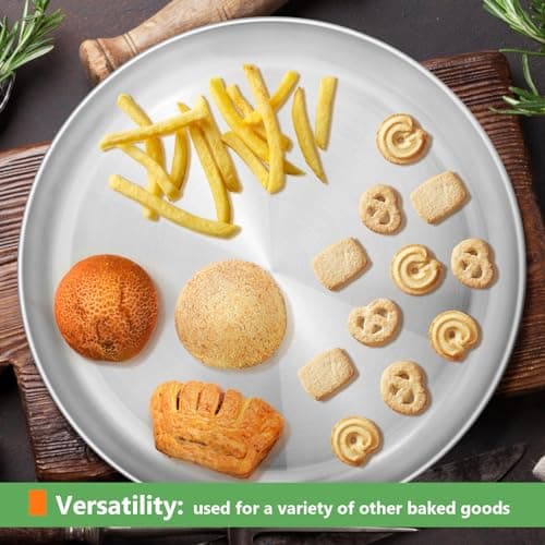 Kevenal Stainless Steel Pizza Pans 12 inch, Pizza-Pan for Oven, Steel Pizza Tray, Round Pizza Plate Set of 1 7