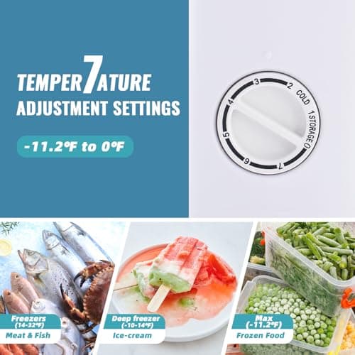 DEMULLER Freezer 3.2 Cu.ft Single Door Freestanding Freezer with Adjustable Thermostat for Kitchen, Apartment, Basement, Dorm, Black 3