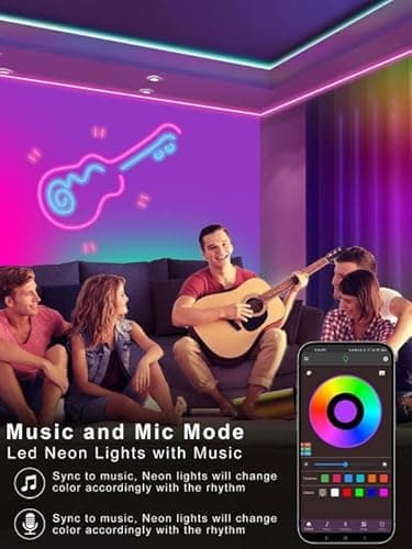 Ledagic 10ft Rgb Led Neon Rope Lights with Remote App Control, IP65 Waterproof Neon Strip Lights for Outdoor, DIY Design Flexible Led Rope Lights for Bedroom Music Sync, Gaming Accessories, Room Decor 6