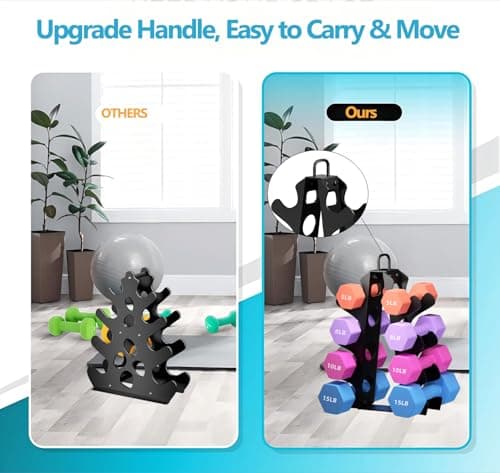 3-Tier | 4-Tier Dumbbell Rack for Dumbbells , A-Frame Weight Stand Only, Compact Space-Saving Design for Home Gym, Heavy-Duty Alloy Steel Organization Rack (Dumbbells Not Included) 5