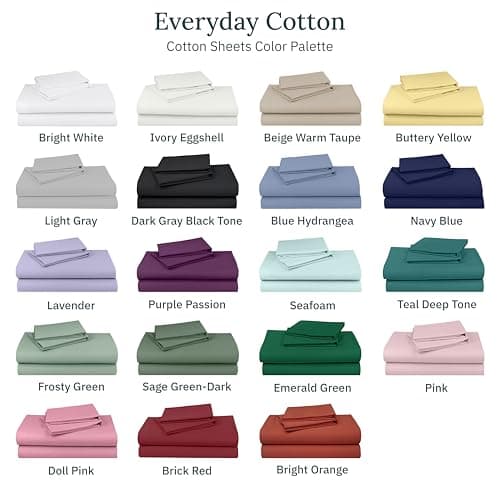 California Design Den 100% Cotton Pillowcases Queen Size Set of 2, Standard/Queen Size Pillowcases - Soft Sateen Weave Cases, Fits Queen and Standard Size Pillows - Sage Green - Dark 7