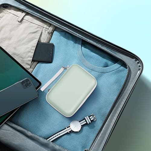 Nelko Genuine Case for P21 Label Maker, Compatible with Phomemo D30 D35 Label Maker, for NIIMBOT D11 D110, for JADENS/Memoking/SUPVAN, Box with Mesh Pocket for Batteries Accessories (Case Only), Green 7