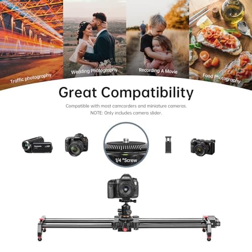 GVM Carbon Fiber Motorized Camera Slider - 31"/80CM with Remote Control, Supports Time-Lapse Photography, Video Mode, Tracking Shooting for Most Cameras 8