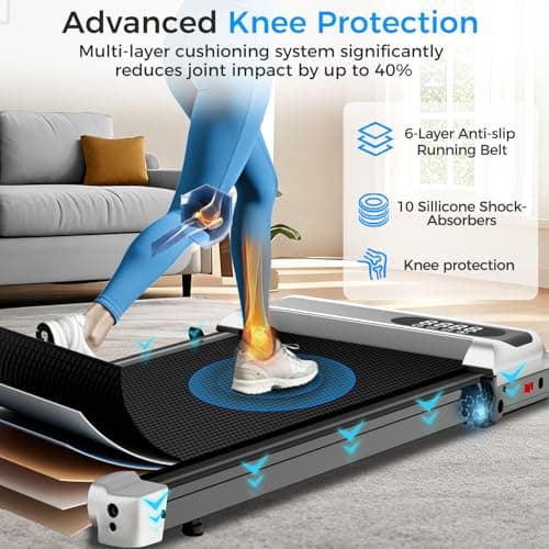 ShineMaos Walking Pad Treadmill with Handle Bar for Home Office,3.0HP Low Noise Portable Folding Under Desk Treadmill with Remote Control,Jogging Running Machine,350 Lbs Capacity,LED Display 5