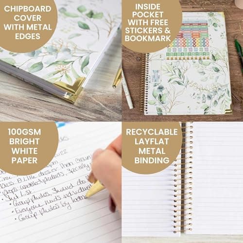 HARDCOVER bloom daily planners 2024-2025 (8.5" x 11") Academic Year Day Planner (July 2024 - July 2025) - Passion/Goal Organizer - Monthly & Weekly Inspirational Agenda Book - Eucalyptus, White 5