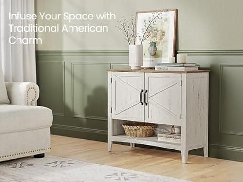 VASAGLE LIRY Collection - Shoe Cabinet, 3-Tier Storage Organizer, Shoe Shelf, Farmhouse Freestanding Cabinet, Height-Adjustable Shelf, 13.8 x 31.5 x 27.6 Inches, Rustic White ULBC038W01 8