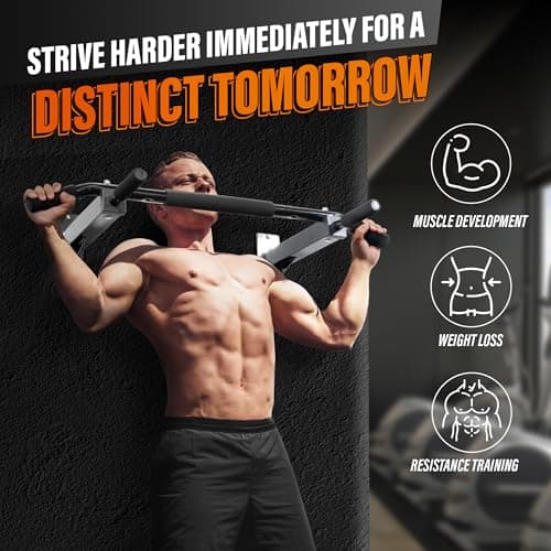 Yes4All Multifunctional Pull Up Bar Wall Mounted Capacity 300 Pounds - Black 5