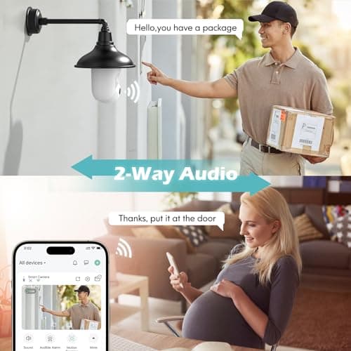 Akasumer Light Bulb Security Cameras Wireless Outdoor Indoor, 2.4GHz WiFi Lightbulb Cameras for Home, 360°PTZ, 2K Color Night Vision, Motion Detection, 2-Way Audio, Spotlight Audible Alarm 7