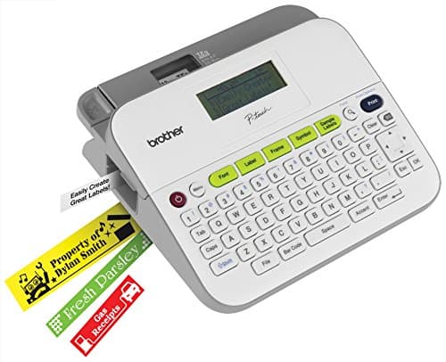 Brother P-Touch Monochrome Label Maker, Versatile Easy-to-Use Labeler, PTD400AD, AC Adapter, QWERTY Keyboard, Multiple Line Labeling, White 10