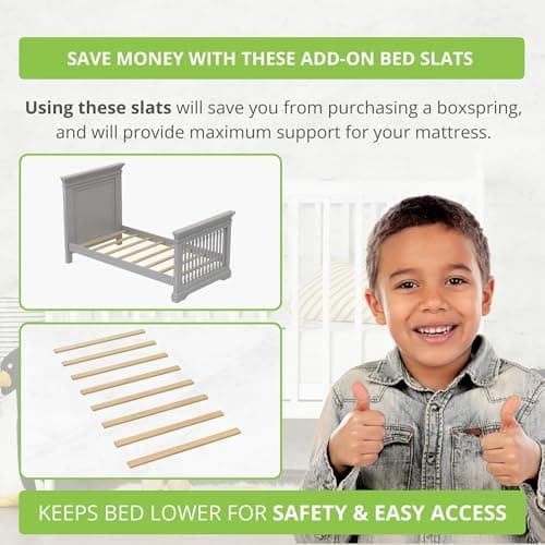 CC KITS Bed Slats for Twin, Full, Queen & King Sizes - Bed Slat Under Mattress Support - Bunkie Board - Box Spring & Mattress Platform Foundation Replacement - Set of 8 Slats (Twin - 39") 5