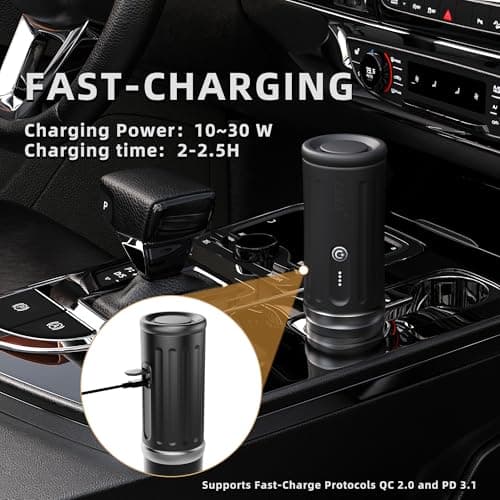 CERA+ Portable Coffee Maker Electric Espresso Machine, Self-Heating 8 Cups per Charge & 20 Bar Small Coffee Maker for Travel & RV, Single Serve Coffee Maker with USB-C Works with NS Capsules & Grounds 6