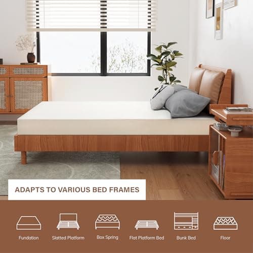 EGOHOME Queen Memory Foam Mattress 6 Inch - Cooling in a Box, Premium Terry Cover, CertiPUR-US Certified, Medium Firmness, 69" x 80", Yellow 6