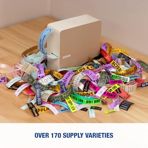 LABELWORKS Epson LW-C610PX Premium Portable Bluetooth Label Machine Printer – Create Sticker Labels for Organization, Small Business, Designer Tape Supported, App Compatible 7