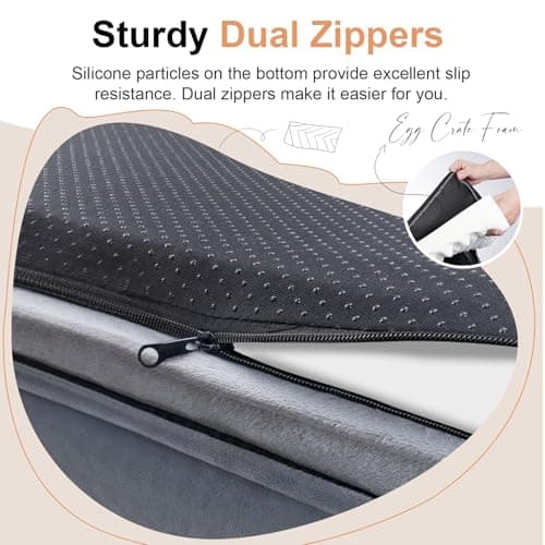 Large Dog Bed Orthopedic Washable: Beds Bolster XL Bed Large Big Dogs Memory Foam Couch Sofa Waterproof with Removable Cover 5