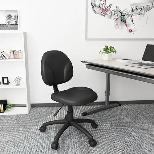 BOSS Office Products Dimond Task Chair Without Arms in Black, Mid-Back (B9090-CS) 2