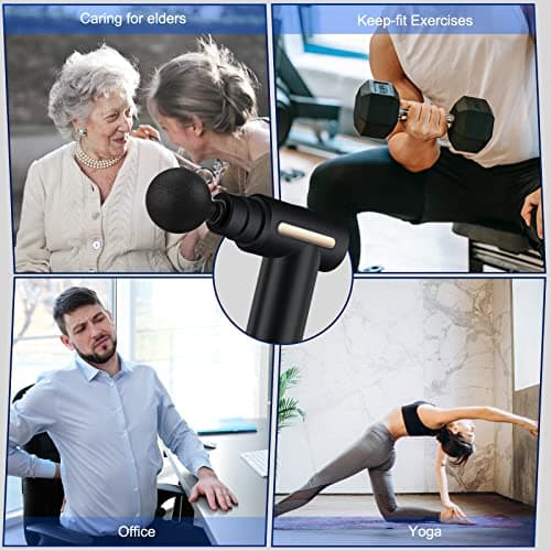 Uplayteck Mini Massage Gun, Percussion Deep Tissues Muscle Massager Gun with 6 Speeds, Type-C Charging, 35DB Ultra Quiet, Portable Electric Handheld Body Massager for Back Neck Pain Relief 7
