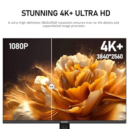 Gawfolk 28 Inch 4K Monitor IPS 60Hz, UHD (3840x2560p) PC Screen Built-in Speakers, Ultra HD Computer Dispaly for Home & Office, Support HDMI & DP, 3:2, 10Bit, 1.07 Billion Colours 3