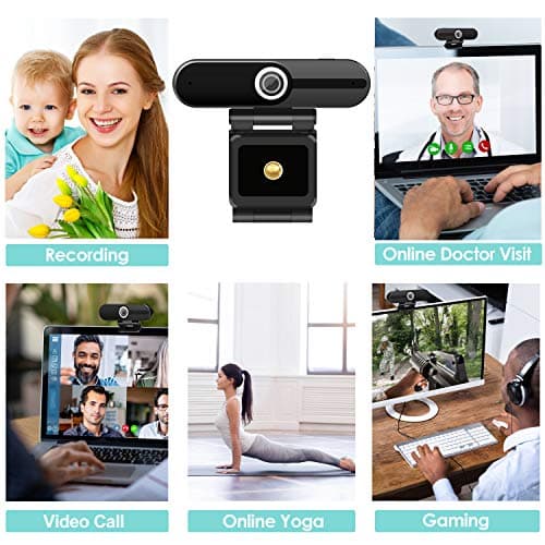 UHD 4K Webcam with Microphone: 8MP USB Computer Web Camera with Privacy Shutter and Tripod, External Webcam Pro Streaming Webcams PC Cam w/Mic Noise Reduction for Winsdows Mac OS Desktop Laptop 7