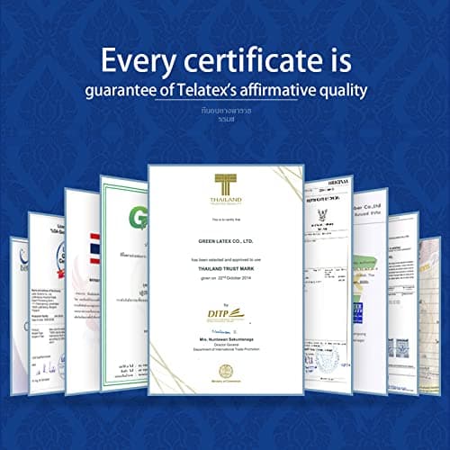 TalatexHome Premium Natural Latex Mattress Topper, Organic Cotton Cover No Memory Foam Chemicals, Help Relief Shoulder & Back Pain (3" Twin XL) 8