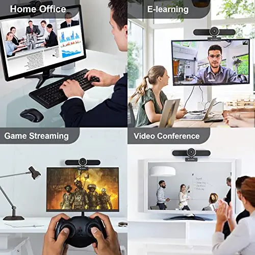 TONGVEO Webcam Conference TV Room Web Camera with Microphone and Speaker 9