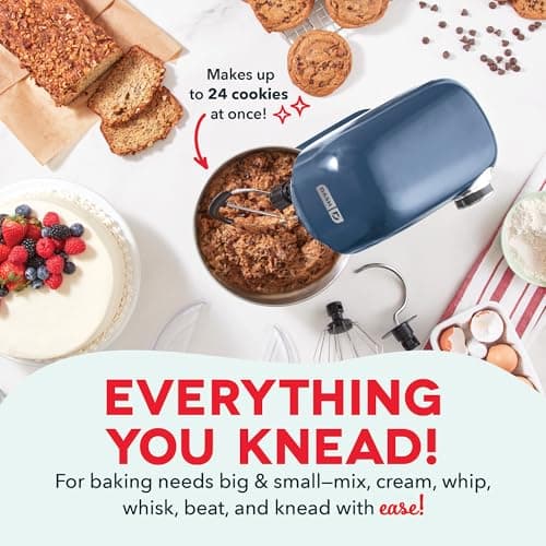 Dash Stand Mixer - Tilt-Head Electric Stand Mixer with Stainless Steel Bowl and Splash Guard For Baking - Navy, 3.5-Quart 2