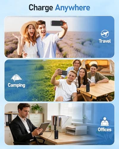 GrnOas.E Power Bank,10000mAh 22.5W Max Portable Charger Built in Cables，4 Outputs 2 Inputs External Phone Powerbank,5V/3A Fast Charging Travel Charger for iPhone Android iPad,(Pearl Black) 8