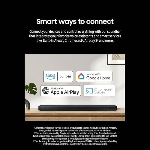 SAMSUNG Q990D 11.1.4ch Soundbar w/Wireless Dolby Atmos Audio, Rear Speaker Included, Q-Symphony, SpaceFit Sound Pro, Adaptive Sound, Game Mode Pro with Alexa Built-in, HW-Q990D/ZA 7