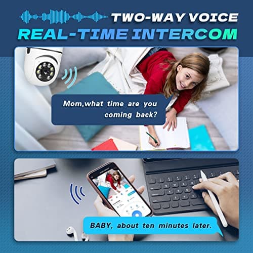 Dubcei Light Bulb Security Camera, 2K Wireless Camera for Light Bulb Pet Camera, 360 ° PTZ Light Socket Security Camera with Motion Detection Auto Tracking (2Pack & 2.4GHz with No SD Card) 6