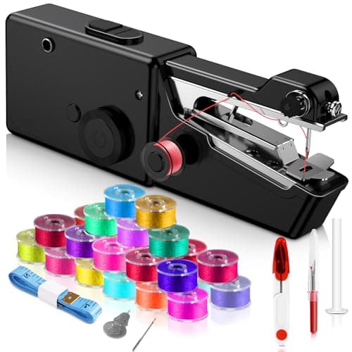 Hallmark Handheld Sewing Machine for Beginners, Portable & Easy to Use, Black, 8.27 x 2.76 x 1.98 inches