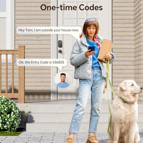 VCHOO Keyless Entry Door Lock with Handle, App Control Door Locks for Front Door, Auto Lock Keypad Door Lock with Handle, Smart Door Lock for Home Hotel Bedroom with 2 Door Knobs 6