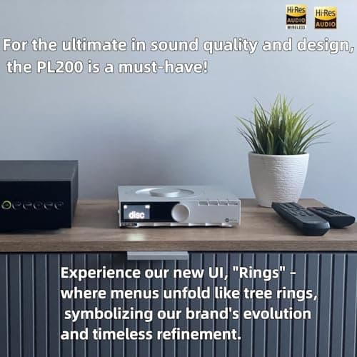 S.M.S.L PL200T MQA-CD Reference Digital Transport Triple Power Modes, Anti-Vibration Precision 32bit/768kHz DSD512 Clock Input and Output 44.1kHz/10MHz MQA Full Decoding CD Player with Remote Control 6